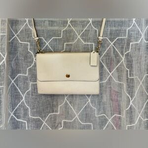 Coach cross body white purse